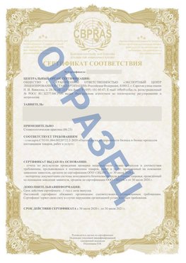 Образец Сертификат СТО 01.064.00220722.2-2020 Зарайск Сертификат СТО 01.064.00220722.2-2020 